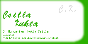 csilla kukta business card